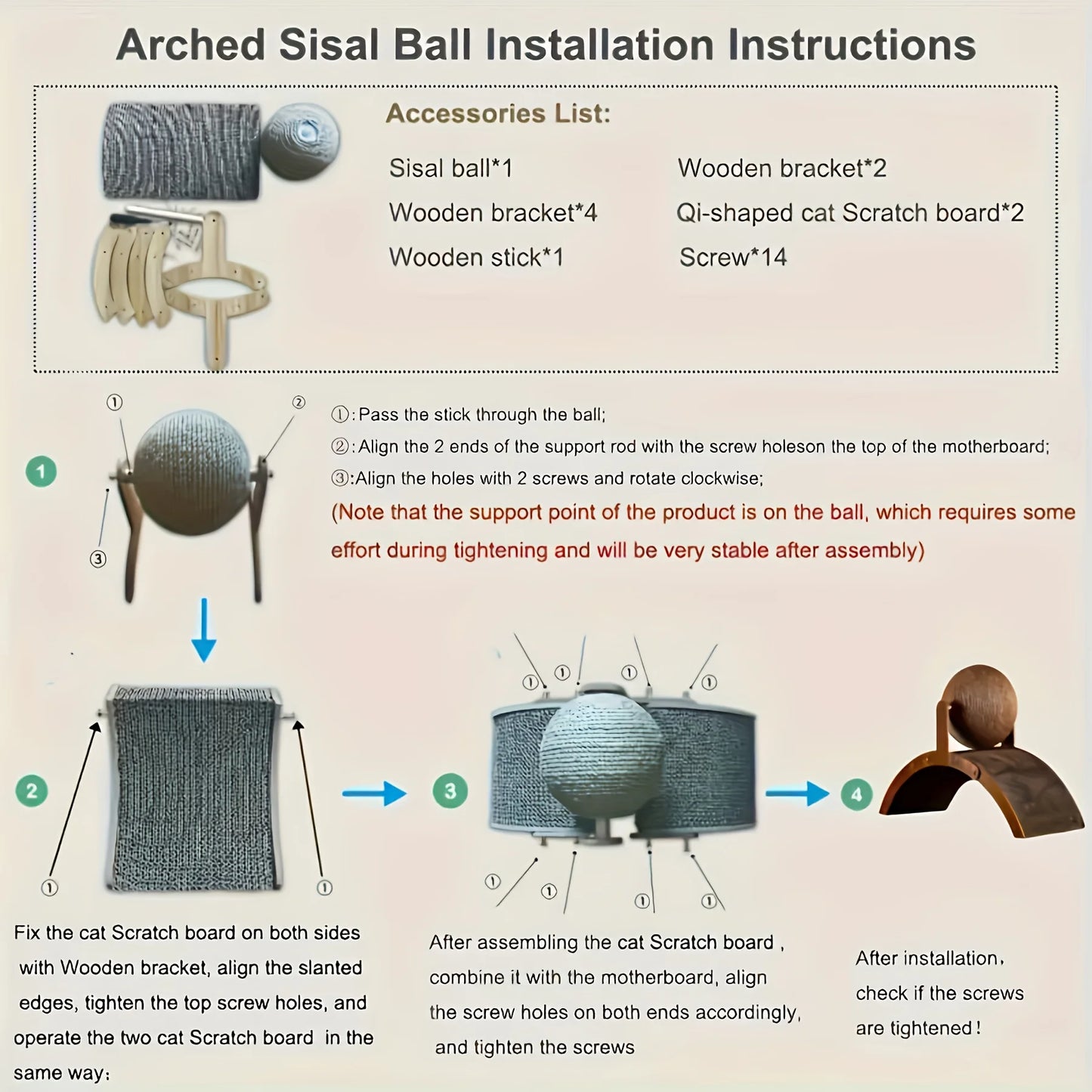 Premium Cat Scratching Ball