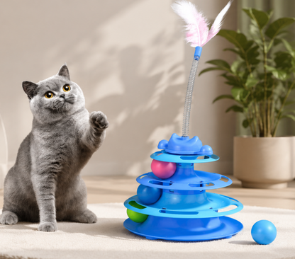 Multi-Level Ball Track with Feather Teaser