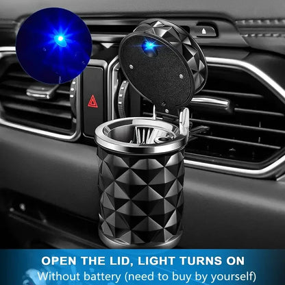 Car Ashtray with LED Lid & Air Fresh Filter