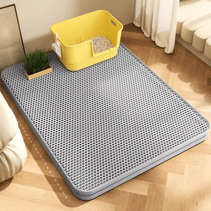 Premium Honeycomb Cat Litter Trapping Mat