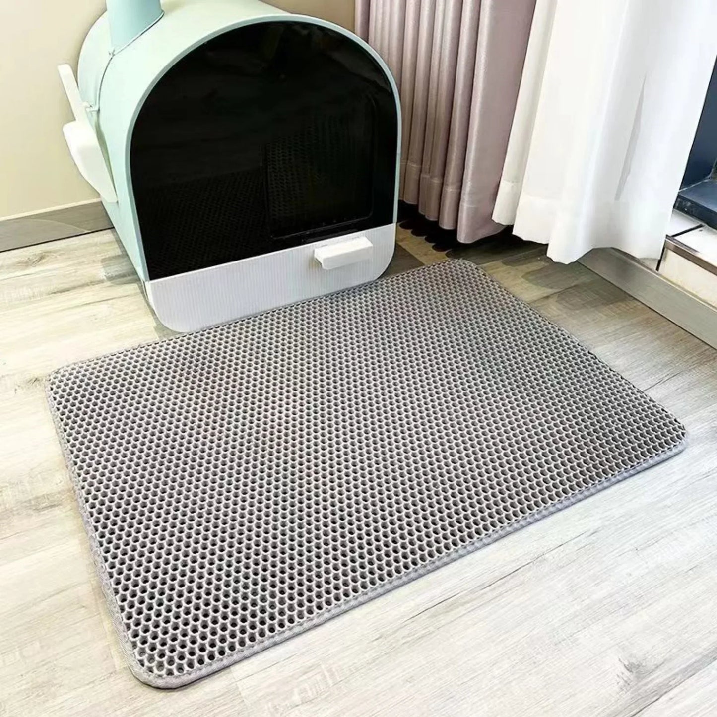Premium Honeycomb Cat Litter Trapping Mat