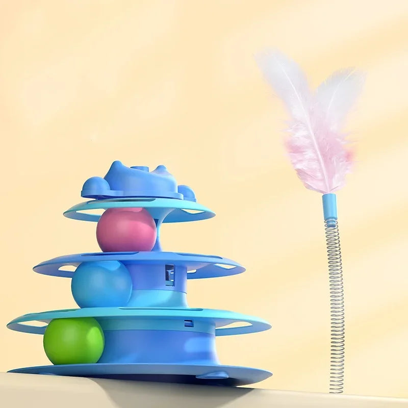 Multi-Level Ball Track with Feather Teaser