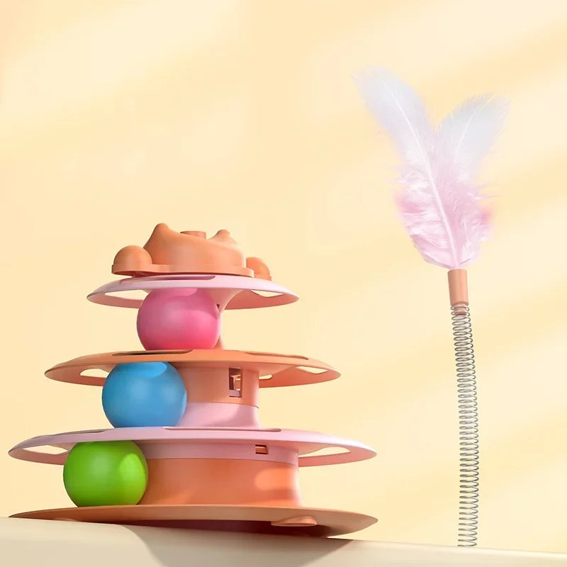 Multi-Level Ball Track with Feather Teaser