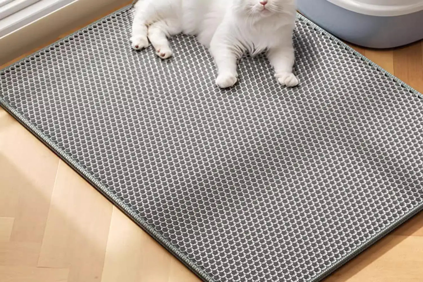 Premium Honeycomb Cat Litter Trapping Mat