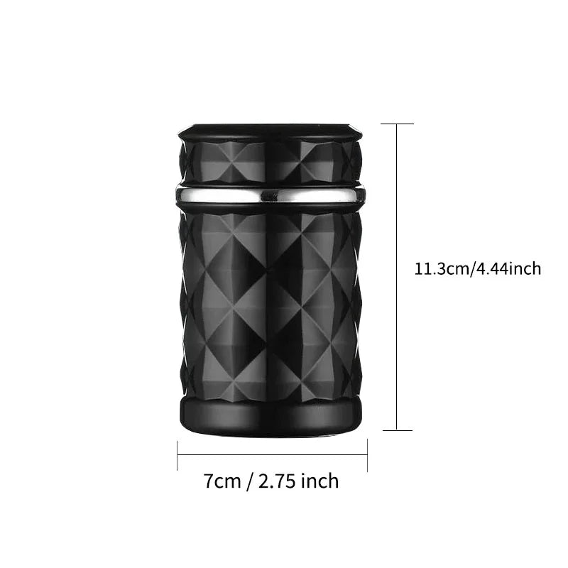 Car Ashtray with LED Lid & Air Fresh Filter