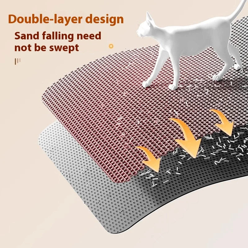 Premium Honeycomb Cat Litter Trapping Mat