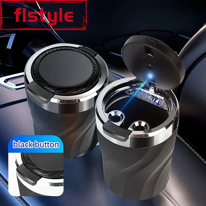 Car Ashtray with Lid & LED Light