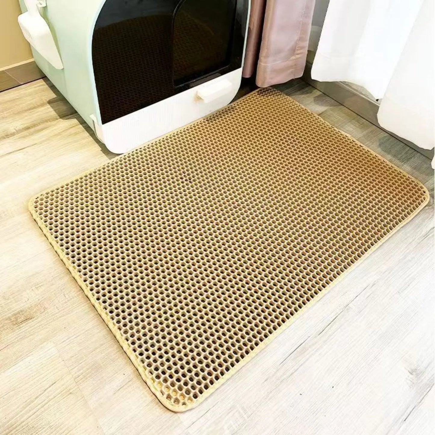 Premium Honeycomb Cat Litter Trapping Mat