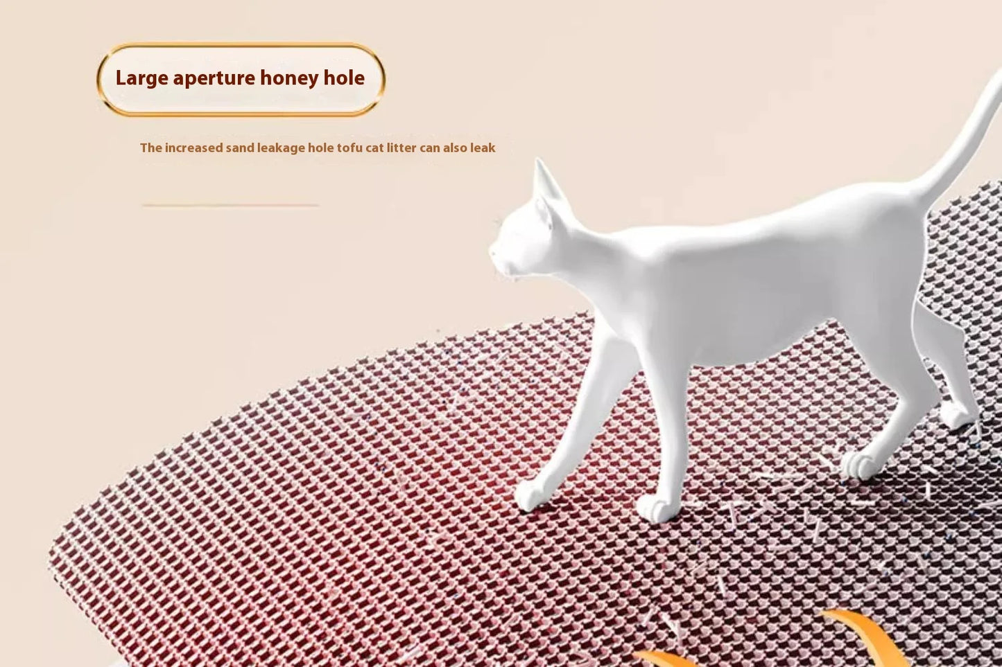 Premium Honeycomb Cat Litter Trapping Mat