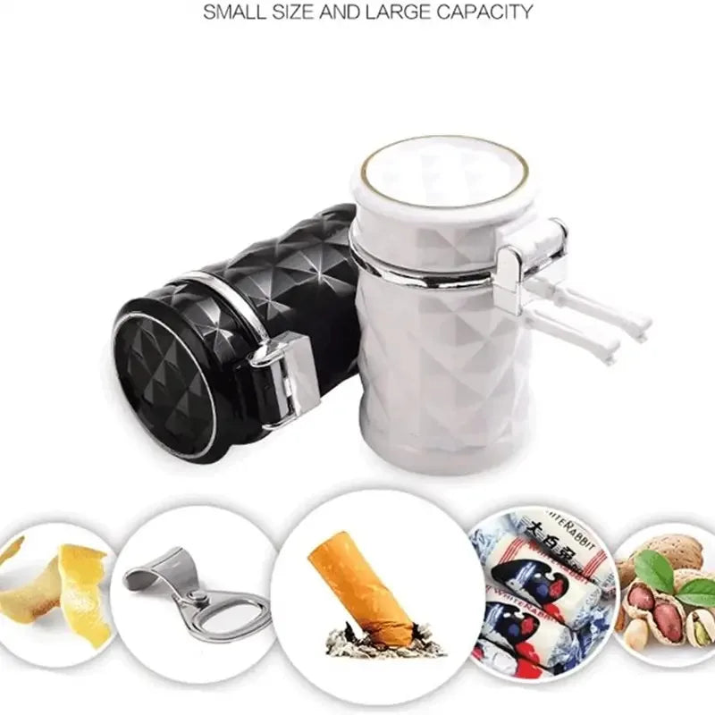 Car Ashtray with LED Lid & Air Fresh Filter