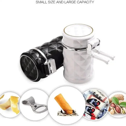 Car Ashtray with LED Lid & Air Fresh Filter