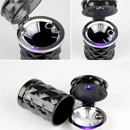 Car Ashtray with LED Lid & Air Fresh Filter