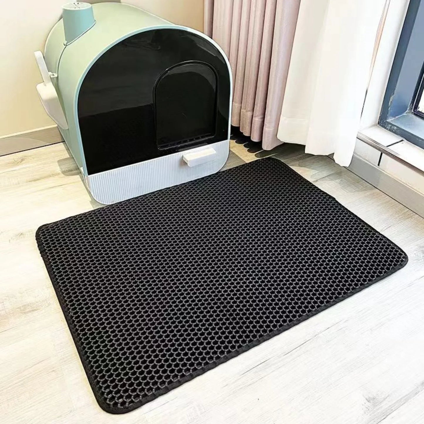 Premium Honeycomb Cat Litter Trapping Mat