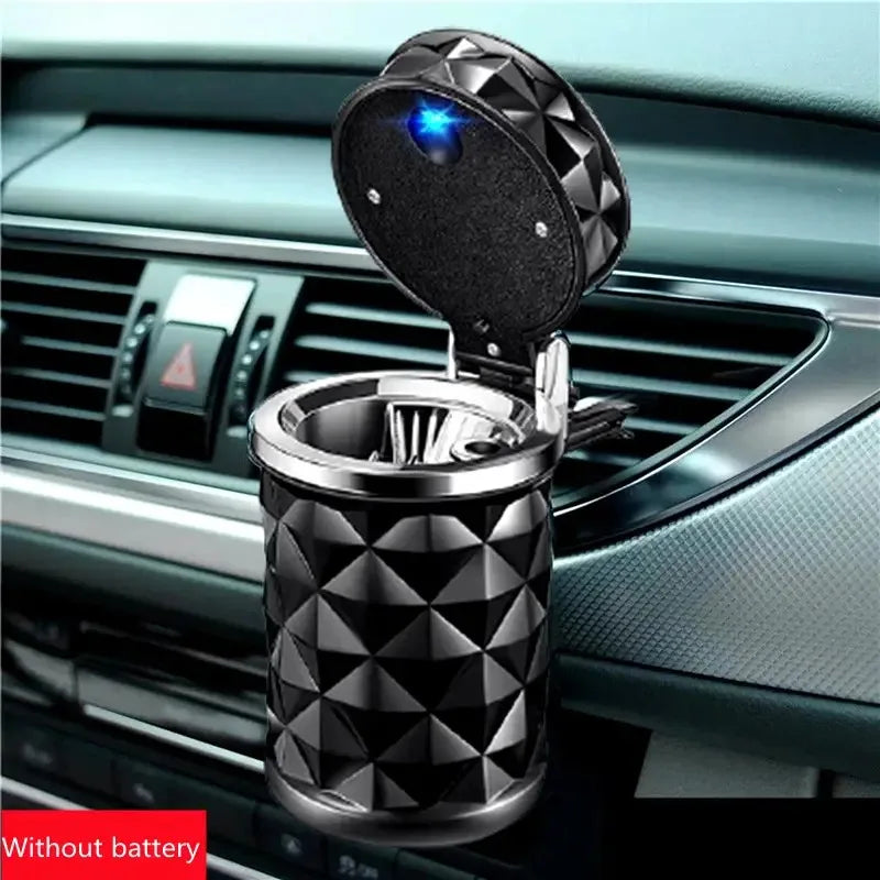 Car Ashtray with LED Lid & Air Fresh Filter