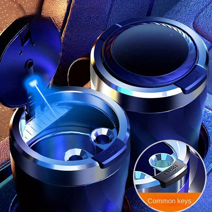 Car Ashtray with Lid & LED Light